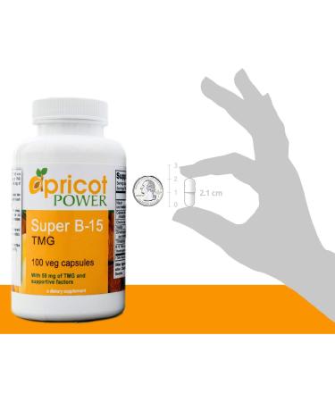 Apricot Power Super B-15 Pangamic Acid Capsules - Boost Oxygen Levels & Energy - 100 Veg Caps - Buy Online on GoSupps.com