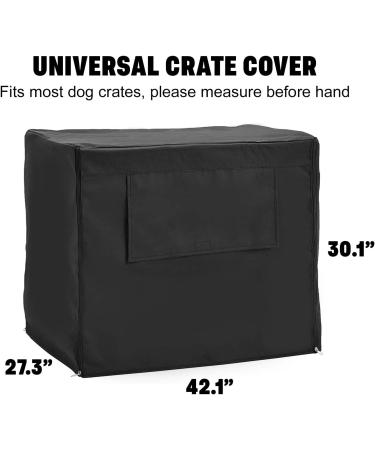 Downtown Pet Supply 42 Inch Dog Crate Cover - Rip Resistant Polyester with Side Windows & Secure Buckles - Universal Fit Kennel Cover - Buy Online on GoSupps.com
