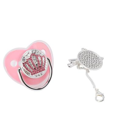 Shop Bling Bling Baby Pacifier - Rhinestone Crown BPA-Free Silicone Size M for 6-18 Months (Pink) - Buy Online on GoSupps.com