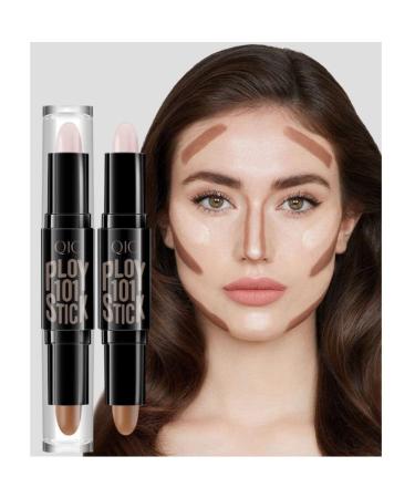 Double Head Concealer Contour Pen - High Gloss Makeup Dual-End Highlighter & Profile Shader - Buy Online on GoSupps.com
