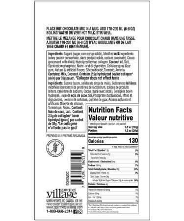 Gourmet du Village Hot Chocolate with Collagen - Buy Online on GoSupps.com