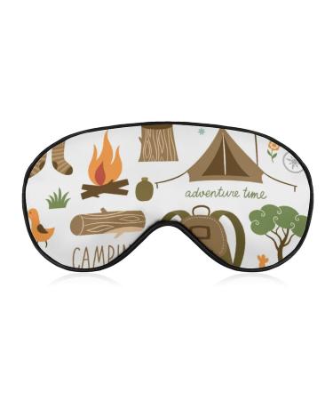 Adventure Time Camper Equipment Sleep Mask Eye Cover for Sleeping Blindfold with Adjustable Strap Blocks Light Night Travel Nap for Men Women