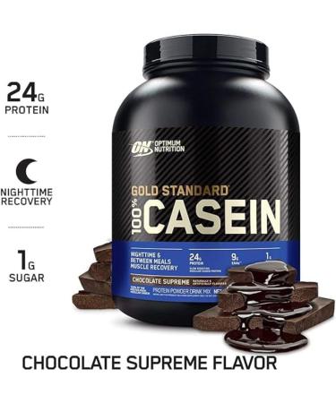OPTIMUM NUTRITION Gold Standard 100% Casein Chocolate Supreme 4lbs 4 pound - Buy Online on GoSupps.com