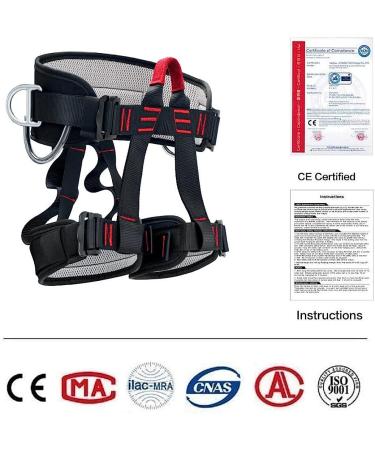 HandAcc Climbing Belt - Professional Thicken Safety Harness for Mountaineering, Rock Climbing, Rappelling, and Outdoor Adventures - Buy Online on GoSupps.com