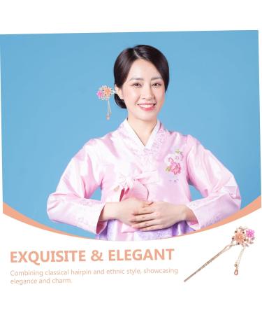 Mikinona vintage hair stick classical modeling bun China hair claw clips Hair up Miss Opal Chopsticks flowers women's the flowers hair sticks for buns flower tassel hairpin - Buy Online on GoSupps.com