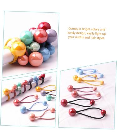 FRCOLOR Rope Pairs headband color hair tie hair band Pom Pom hair ties for girls hair ties for thick hair ponytail holders girls hair rope Acrylic Korean version bracket Headband - Buy Online on GoSupps.com