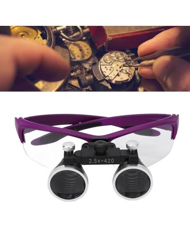 2.5X Lighted Head Mount Magnifier Adjustable Head Magnifying Glasses Professional Jewelers Loupe Magnifying Glasses for Electronics Crafts Jewelry Repair Purple(#2) Small Gift - Buy Online on GoSupps.com