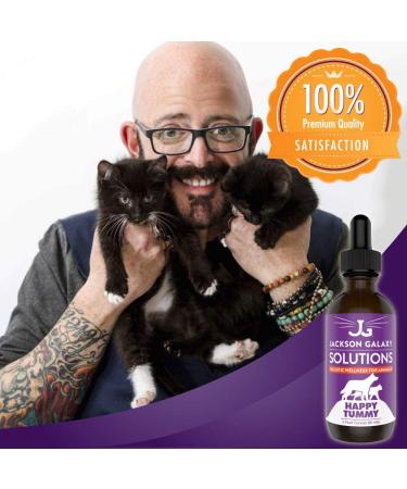 Jackson Galaxy Happy Tummy Pet Solution - Stress Relief & Toxin Cleanse - Aid for Stomach Issues - All-Natural & Reiki Infused (2 oz.) - Buy Online on GoSupps.com
