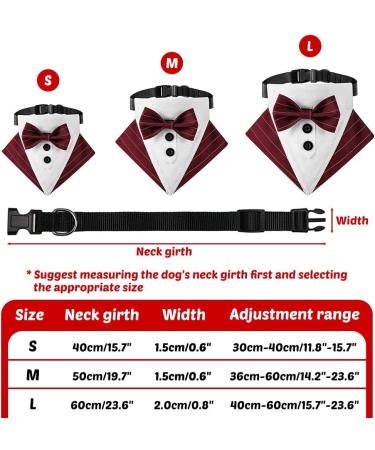 Mioyoow Adjustable Formal Dog Bandana Collar - Tuxedo Wedding Bib Scarf with Fly D-Ring for Small & Medium Dogs - Stylish Red Design - Buy Online on GoSupps.com