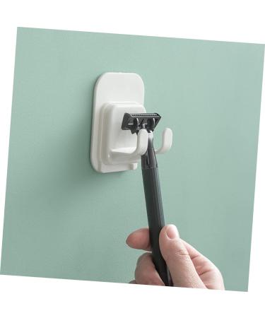 Osaladi 20-Piece Hook Insert Razor Stand Holder - Sticky Wall Shaving Brush & Razor Hanger | Durable White ABS - Buy Online on GoSupps.com