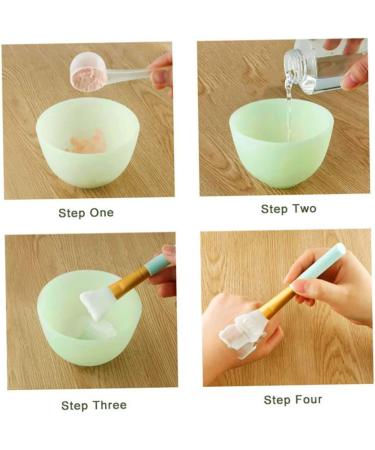 Silicone Makeup Mixing Bowl Set with Stirring Stick and Spoons - Green Facial Care Kit for Skin Care - 2PCS - Buy Online on GoSupps.com