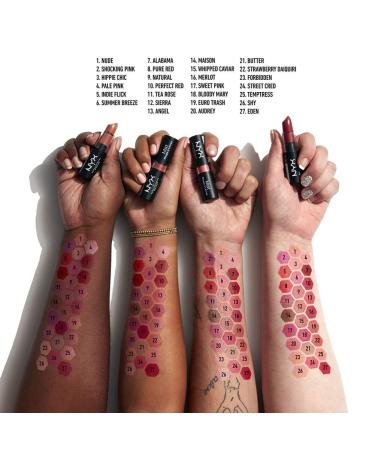 NYX Matte Lipstick in Shocking Pink - Long-Lasting Blue-Toned Hot Pink Shade - 1 Count - Buy Online on GoSupps.com