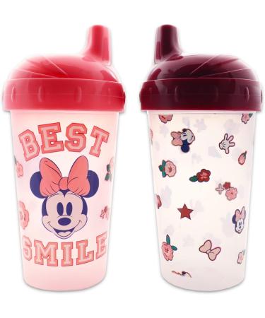 Disney Minnie Mouse Sipper Cup Set for Kids - 2 Leak-Proof Spill-Proof Sippy Cups with Minnie Stickers - Buy Online on GoSupps.com