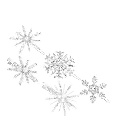 FRCOLOR Accessories hairpin toddler hair clips girls hair accessories hair barrettes snowflake hair clips toddler snowflake bobby Rhinestone Pearl Hair Clips pearl hair decorations Hair