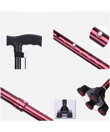 Elderly Cane Old Man's Four-Legged Cane Multifunctional Crutches Multi-Legged Interchangeable Crutches Retractable Walking Stick Aluminum Crutches Elderly Walker (Color : Red) (Red) It's so Kind of - Buy Online on GoSupps.com