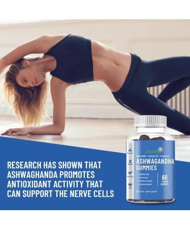 AIHIYO Ashwagandha Gummies for Women and Men with MACA Root Vitamin D2 and Vitamin C Vegan Plant Based Non-GMO Blueberry Flavors 60 Count - Buy Online on GoSupps.com