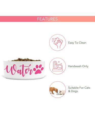 Personalised Pet Bowls Dog Bowl Cat Bowl Rabbit Animal Food Water Treat Mrs Hinch (Small Bowl (500ml) Baby Pink) Small Bowl ( 500ml ) Baby Pink - Buy Online on GoSupps.com
