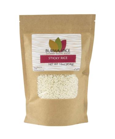 Sticky Rice Long Grain | Pearl Rice | Ideal for Sticky Rice and Mango 16 oz. 1 Pound (Pack of 1)