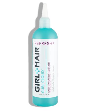Girl+Hair Refresh+ Daily Hydrating Hair Milk | Intensive Hydration to Restore Dry Hair, Refresh Scalp | Aloe Vera, Biotin, & Coconut Water for Healthy Hair Growth | Sulfate & Paraben Free (10.1 fl oz)