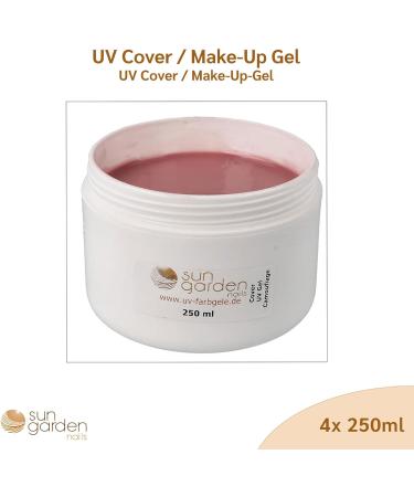  sun garden nails 4 x UV Cover Gel 250ml Builder Gel Builder Gel Nail Gel Nude - Buy Online on GoSupps.com