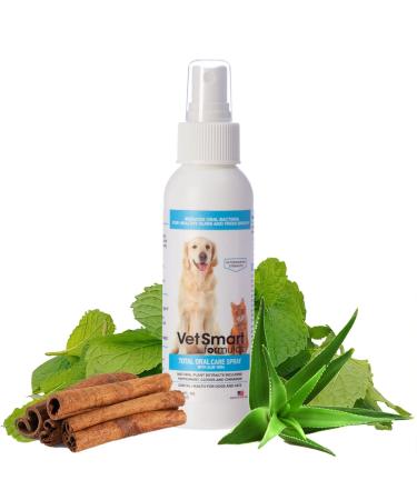 VetSmart Formulas Dog Breath Freshener: Eliminate Bad Breath and Prevent Oral Disease in Dogs and Cats - Teeth Cleaning Spray with Aloe Vera - Plaque and Tartar Remover, Oral Hygiene for Pets Pack of 1