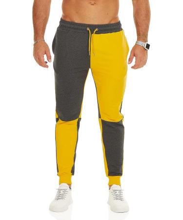 Ouber Men's Stylish Athletic Sweatpants - Yellow X-Large - Buy Online on GoSupps.com