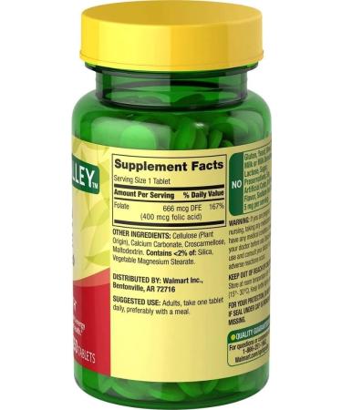 Spring Valley Folic Acid 400 MCG - 250 TABLETS - Buy Online on GoSupps.com
