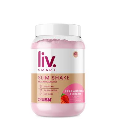 USN Meal Replacement Shake Strawberry 550 g (Pack of 1) Strawberries & Cream