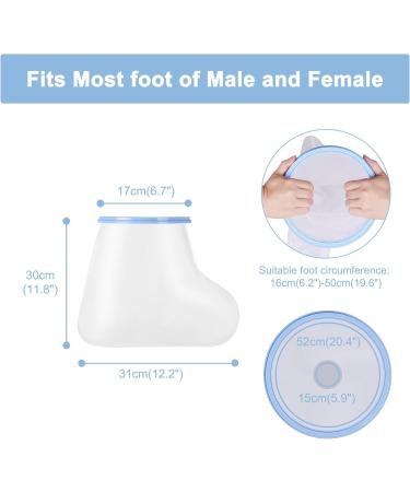 Apasiri Waterproof Foot Cast Cover - Reusable Adult Ankle Toe Protector - 100% Watertight Seal for Shower - Keep Cast Dry - Buy Online on GoSupps.com