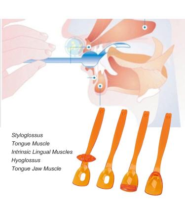 Buy Tongue Training Device | 4-Piece Muscle Trainer for Dysarthria | Portable Mouth & Lip Recovery Tool (Orange) - Buy Online on GoSupps.com