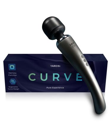 Wireless massage tab from Yarosi - strongest therapeutic vibration power - stress -free - well rated muscle pain and relaxation according to your sports program - USB - Curve - silver