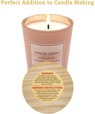 PMCDS2G Candle Warning Labels - 500 Roll Waterproof Safety Stickers for Jars, Tins, Votives - Kraft Paper Decals - Buy Online on GoSupps.com