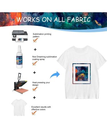 2 Pack X100ml Sublimation Coating Spray for Cotton & Polyester - High Adhesion, Quick Dry, Vibrant Colors - Buy Online on GoSupps.com