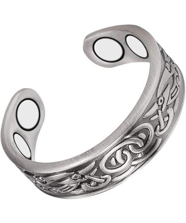 EnerMagiX Silver Pure Copper Magnetic Rings for Women - 4 Magnets Jewelry - Buy Online on GoSupps.com