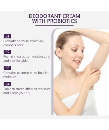 Everywhere Deodorant With Probiotics Natural Deodorant Armpit Deodorant Cream Fights Odors And Bacteria Naturally Absorbs Moisture (3 Pieces) - Buy Online on GoSupps.com