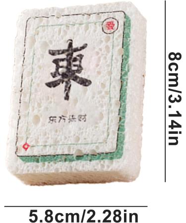 Dish Wash Sponge - Mahjong Kitchen Cleaning Sponge | Long-Lasting Wood Pulp Fiber Dishwasher Sponge for Kitchen Restaurants Canteens Dish Bowl Cleaning Klufo - Buy Online on GoSupps.com