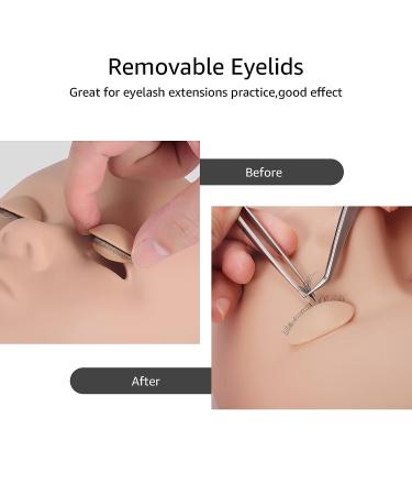 Embagol 2 Pairs Replaced Eyelids for Makeup Training | Removable & Realistic Eyelash Practice | Soft-Touch Rubber - Buy Online on GoSupps.com