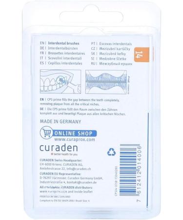 Curaprox CPS 14 Interdental Brush - Orange Conical 1 Pack (5 Pieces) | Best for Oral Hygiene - Buy Online on GoSupps.com