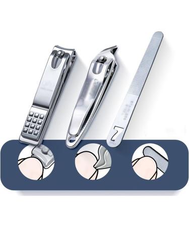 Manicure Set Nail Clipper Set (5 Pieces) Stainless Steel Manicure Kit for Men and Women with Plastic Storage Box Portable Professional Finger and Toe Nail Kit Manicure Nail Clippers Kit (Color : Si Silver - Buy Online on GoSupps.com