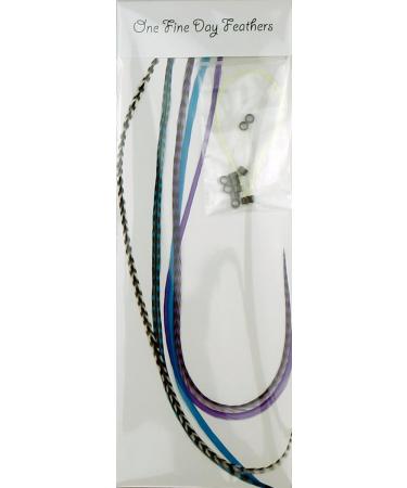 Real Feather Hair Extensions - Moonlight (Set of 5) | Premium Quality Feathers - Buy Online on GoSupps.com