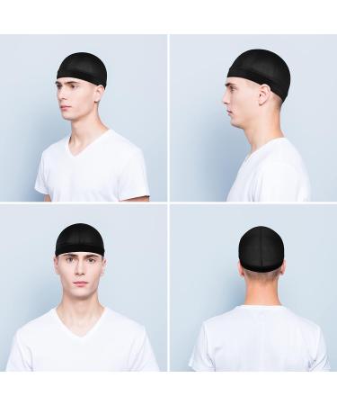 Sibba 3Pcs Elastic Band Silkly Wave Caps for Men - Wide Strap Durag Caps- Blue/Grey/Black - Buy Online on GoSupps.com