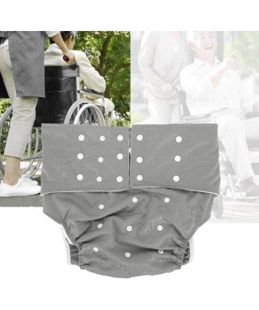 Adjustable Gray Adult Diaper Pants - Washable Reusable Cloth Diapers for Incontinence - Buy Online on GoSupps.com