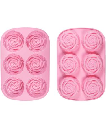 WANDIC Silicone Rose Flower Decorating Mold - 2 Pc Soap Making Supplies for DIY Crafts - Buy Online on GoSupps.com