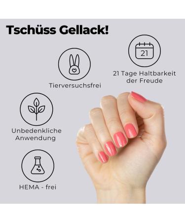 Original Miss Sophie UV Gel Nail Foils - Coral Crush UV I 20 Gel Polish Strips for Finger & Toenails - Shop Internationally - Buy Online on GoSupps.com