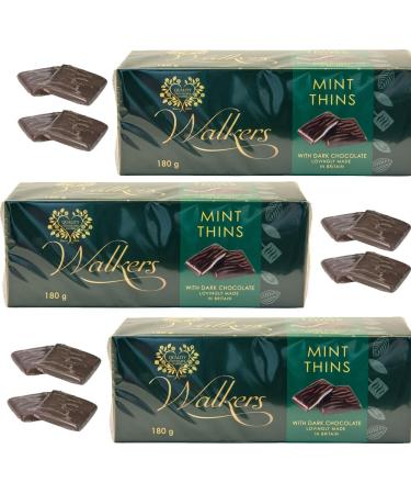 03 x Walkers After Dinner Mint Cream Thins 180g - Exquisite and thin dark Chocolate with the perfect amount of creamy and fresh mint filling | VIMIX - Buy Online on GoSupps.com