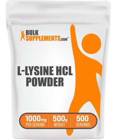 BulkSupplements.com L-Lysine Powder - as L-Lysine HCl Lysine Supplement L-Lysine 1000mg - for Immune Support - Gluten Free 1000mg per Serving 500g (1.1 lbs) (Pack of 1) 500 Servings (Pack of 1)