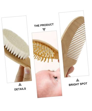Healeved 4 Pcs Baby Hair Brush Comb Scalp Scrubber Spa Kit - Natural Soft Brushes for Baby Shampoo & Detangling - Children's Bathing Supply and Baby Care Set - Buy Online on GoSupps.com