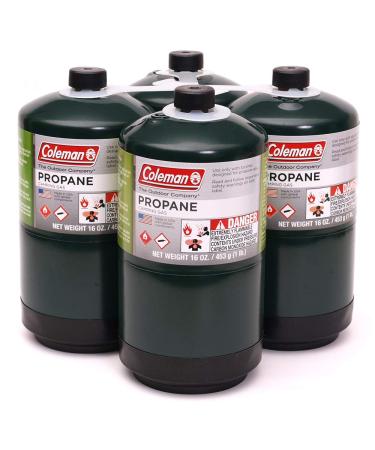 C-M Propane Fuel, 16 oz, Propane Camping Cylinde 4-Pack