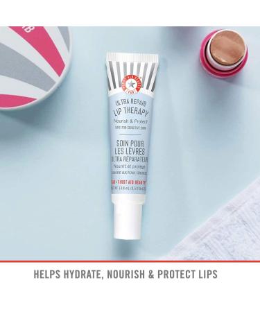 First Aid Beauty Ultra Repair Lip Therapy Semi-Matte Lip Moisturizer 0.5 Fl Oz - Hydrating Solution for Dry, Chapped Lips - Buy Online on GoSupps.com