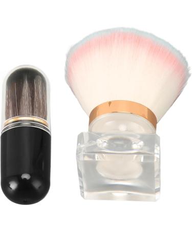 Black Capsule Cosmetic Brush Kit Synthetic Fibre Pink Blue White Round Base Shape Makeup Brush - Buy Online on GoSupps.com